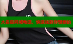 大名县同城电话，快速找到你想要的