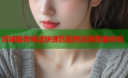 同城服务电话快速匹配附近高质量伴侣