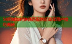 58同城如何快速匹配附近真实用户技巧揭秘