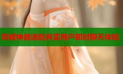 同城神器速配真实用户即时聊天体验